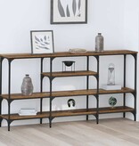 VidaXL Wandtafel met plank Oud hout 160 x 29 x 80 cm Bewerkt hout