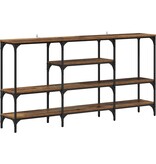 VidaXL Wandtafel met plank Oud hout 160 x 29 x 80 cm Bewerkt hout