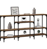 VidaXL Wandtafel met plank Oud hout 160 x 29 x 80 cm Bewerkt hout