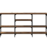 VidaXL Wandtafel met plank Oud hout 160 x 29 x 80 cm Bewerkt hout