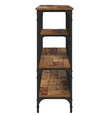 VidaXL Wandtafel met plank Oud hout 160 x 29 x 80 cm Bewerkt hout