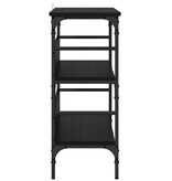 VidaXL Wandtafel met plank Zwart eiken 100 x 32 x 75 cm Bewerkt hout