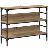 VidaXL Wandtafel artisanaal eikenkleurig 100 x 32 x 75 cm Bewerkt hout