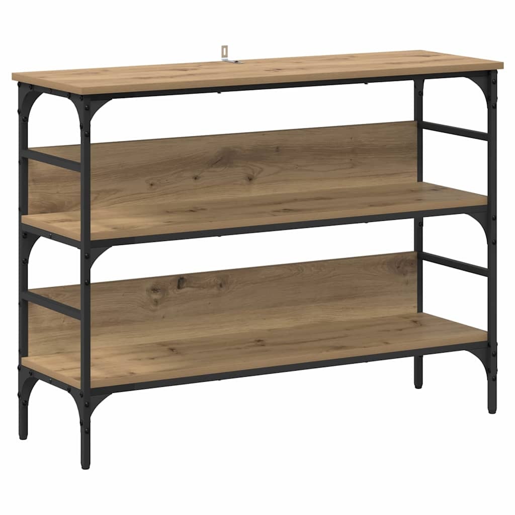 VidaXL Wandtafel artisanaal eikenkleurig 100 x 32 x 75 cm Bewerkt hout