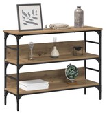 VidaXL Wandtafel artisanaal eikenkleurig 100 x 32 x 75 cm Bewerkt hout