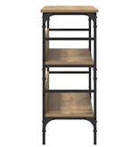 VidaXL Wandtafel artisanaal eikenkleurig 100 x 32 x 75 cm Bewerkt hout