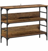 VidaXL Wandtafel met plank Oud hout 100 x 32 x 75 cm Bewerkt hout