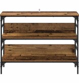 VidaXL Wandtafel met plank Oud hout 100 x 32 x 75 cm Bewerkt hout