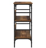 VidaXL Wandtafel met plank Oud hout 100 x 32 x 75 cm Bewerkt hout