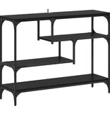 VidaXL Wandtafel met plank Zwart eiken 100 x 30 x 75 cm Bewerkt hout