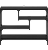 VidaXL Wandtafel met plank Zwart eiken 100 x 30 x 75 cm Bewerkt hout