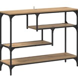 VidaXL Wandtafel artisanaal eikenkleurig 100 x 30 x 75 cm Bewerkt hout