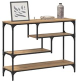 VidaXL Wandtafel artisanaal eikenkleurig 100 x 30 x 75 cm Bewerkt hout