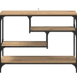 VidaXL Wandtafel artisanaal eikenkleurig 100 x 30 x 75 cm Bewerkt hout