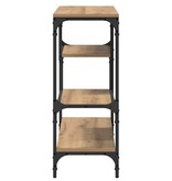 VidaXL Wandtafel artisanaal eikenkleurig 100 x 30 x 75 cm Bewerkt hout