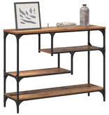 VidaXL Wandtafel met plank Oud hout 100 x 30 x 75 cm Bewerkt hout