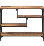 VidaXL Wandtafel met plank Oud hout 100 x 30 x 75 cm Bewerkt hout