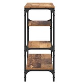 VidaXL Wandtafel met plank Oud hout 100 x 30 x 75 cm Bewerkt hout