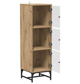 VidaXL Highboard artisanaal eikenkleurig 35 x 37 x 117 cm Bewerkt hout