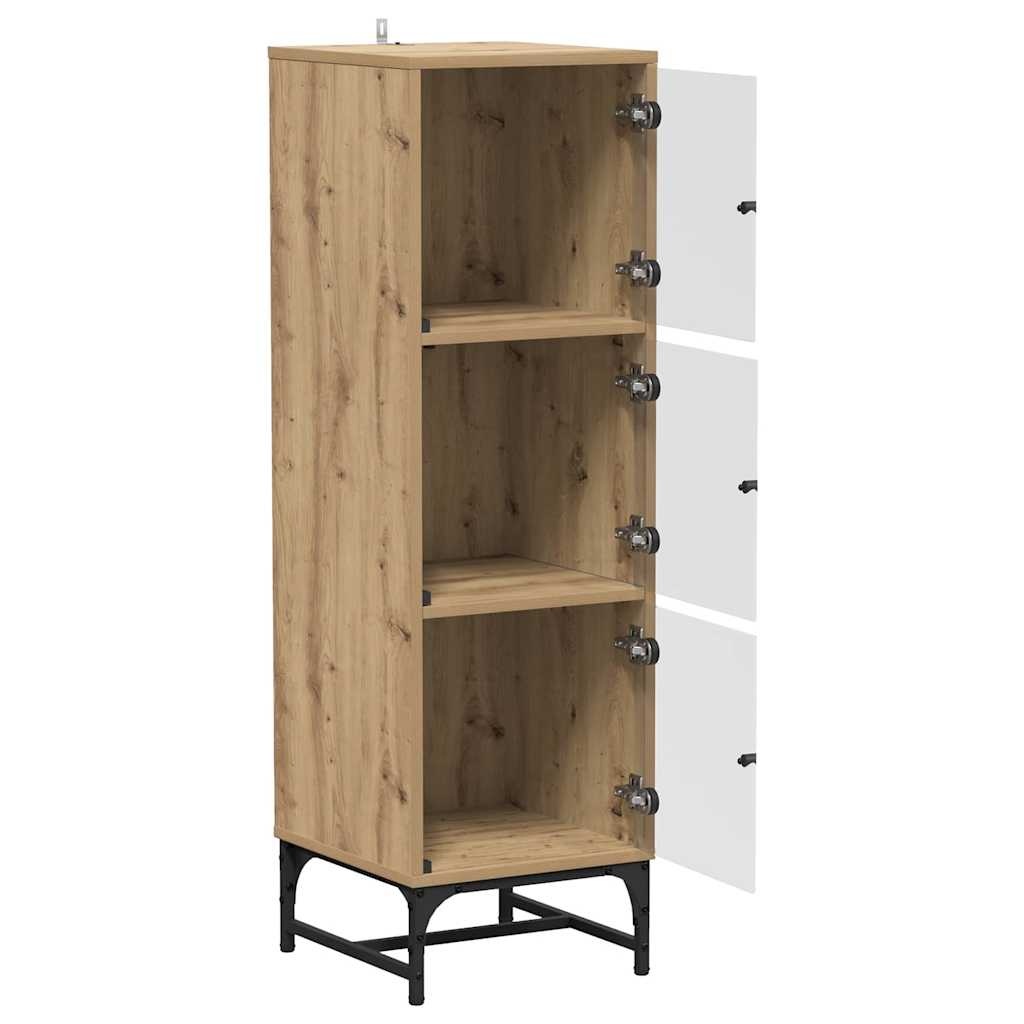 VidaXL Highboard artisanaal eikenkleurig 35 x 37 x 117 cm Bewerkt hout