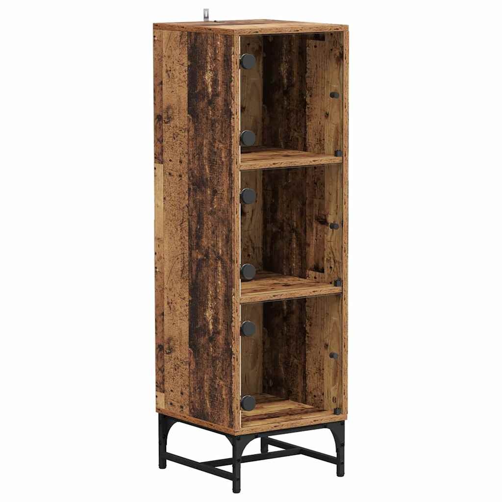 VidaXL Highboard Oud hout 35 x 37 x 117 cm Bewerkt hout