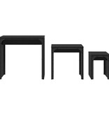 VidaXL Nesting Koffietafel 3 pcs Zwart eiken 60 x 35 x 56 cm