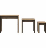 VidaXL Nesting Koffietafel 3 pcs artisanaal eikenkleurig