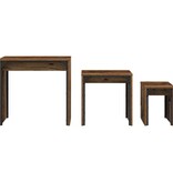 VidaXL Nesting Koffietafel 3 pcs Oud hout 60 x 35 x 56 cm Bewerkt hout
