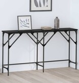 VidaXL Wandtafel Zwart eiken 140 x 29 x 75 cm Bewerkt hout