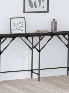 VidaXL Wandtafel Zwart eiken 140 x 29 x 75 cm Bewerkt hout