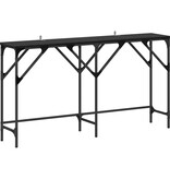 VidaXL Wandtafel Zwart eiken 140 x 29 x 75 cm Bewerkt hout