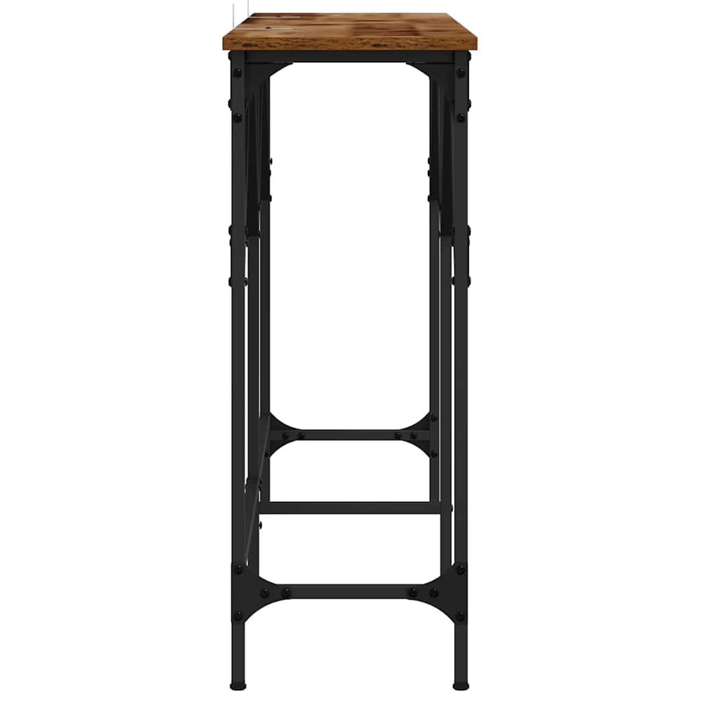 VidaXL Wandtafel Oud hout 140 x 29 x 75 cm Bewerkt hout