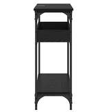 VidaXL Wandtafel met plank Zwart eiken 100 x 29 x 75 cm Bewerkt hout