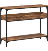 VidaXL Wandtafel met plank Oud hout 100 x 29 x 75 cm Bewerkt hout