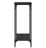 VidaXL Wandtafel met plank Zwart eiken 75 x 30.5 x 75 cm Bewerkt hout