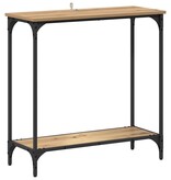 VidaXL Wandtafel met plank artisanaal eikenkleurig 75 x 30.5 x 75 cm