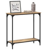 VidaXL Wandtafel met plank artisanaal eikenkleurig 75 x 30.5 x 75 cm