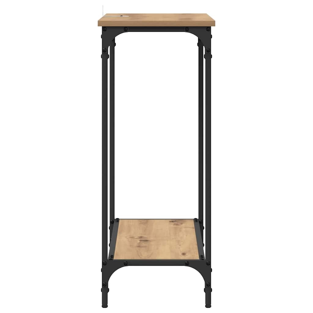 VidaXL Wandtafel met plank artisanaal eikenkleurig 75 x 30.5 x 75 cm