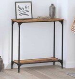 VidaXL Wandtafel met plank Oud hout 75 x 30.5 x 75 cm Bewerkt hout