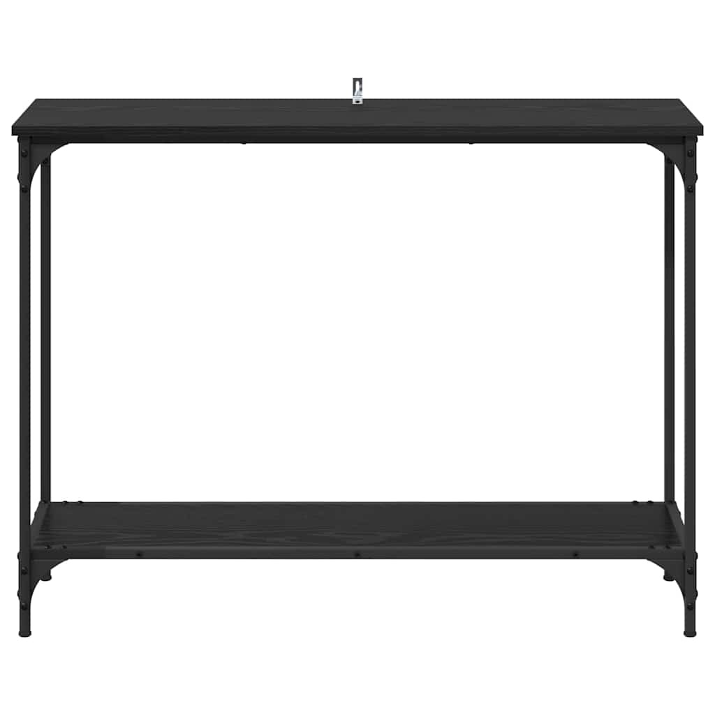 VidaXL Wandtafel met plank Zwart eiken 101 x 30.5 x 75 cm Bewerkt hout