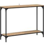 VidaXL Wandtafel met plank artisanaal eikenkleurig 101 x 30.5 x 75 cm