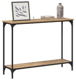 VidaXL Wandtafel met plank artisanaal eikenkleurig 101 x 30.5 x 75 cm