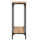 VidaXL Wandtafel met plank artisanaal eikenkleurig 101 x 30.5 x 75 cm