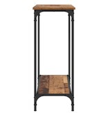 VidaXL Wandtafel met plank Oud hout 101 x 30.5 x 75 cm Bewerkt hout