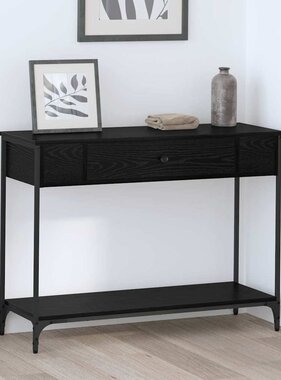 VidaXL Wandtafel Other Zwart eiken 100 x 34.5 x 75 cm Bewerkt hout