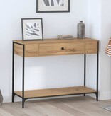 VidaXL Wandtafel Other artisanaal eikenkleurig 100 x 34.5 x 75 cm