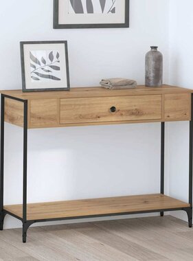 VidaXL Wandtafel Other artisanaal eikenkleurig 100 x 34.5 x 75 cm