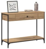 VidaXL Wandtafel Other artisanaal eikenkleurig 100 x 34.5 x 75 cm