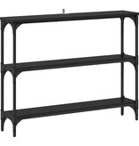 VidaXL Wandtafel met plank Zwart eiken 100 x 22.5 x 75 cm Bewerkt hout