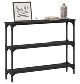 VidaXL Wandtafel met plank Zwart eiken 100 x 22.5 x 75 cm Bewerkt hout